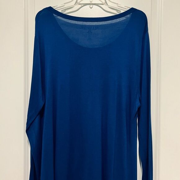 Soft Surroundings Women's Long Sleeve Tunic Asymmetrical Metallic Hem XL (18) - Picture 9 of 11